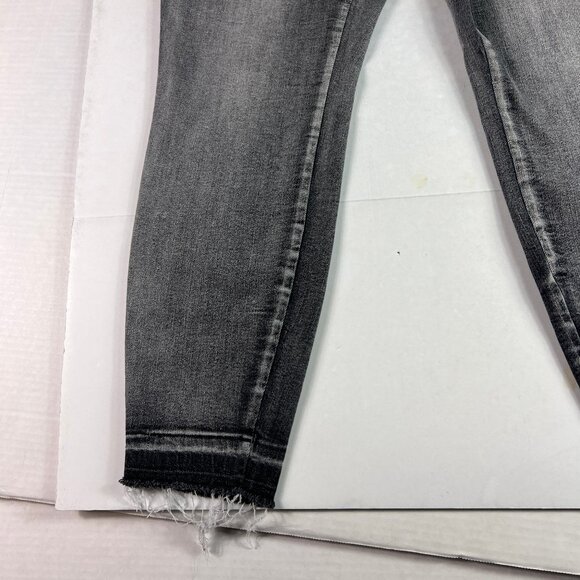 Judy Blue Jeans Women's Plus 33x26* Skinny High Rise Black Raw Hem Denim Tag 16W - Picture 6 of 16